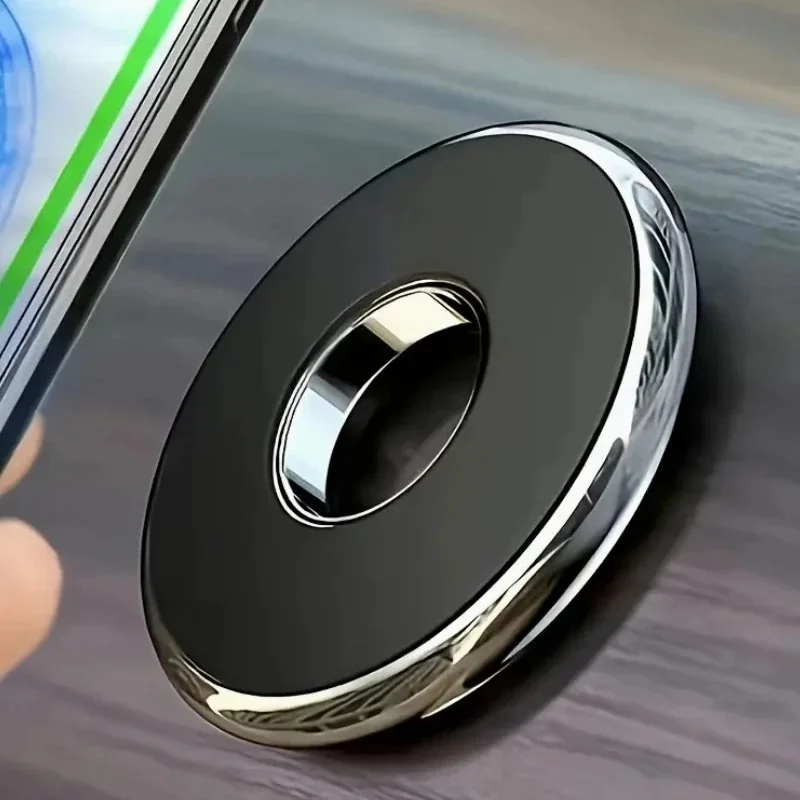 Universal Round Magnetic Car Phone Mount, GPS Smartphone Holder Compatible with iPhone