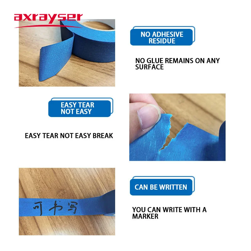 Imagem -02 - Blue Dustproof Making Tape para Proteger a Cabeça do Laser sem Poeira para Máquina de Corte de Fibra sem Resíduo Adesivo Alta Temperatura 50 m 20m