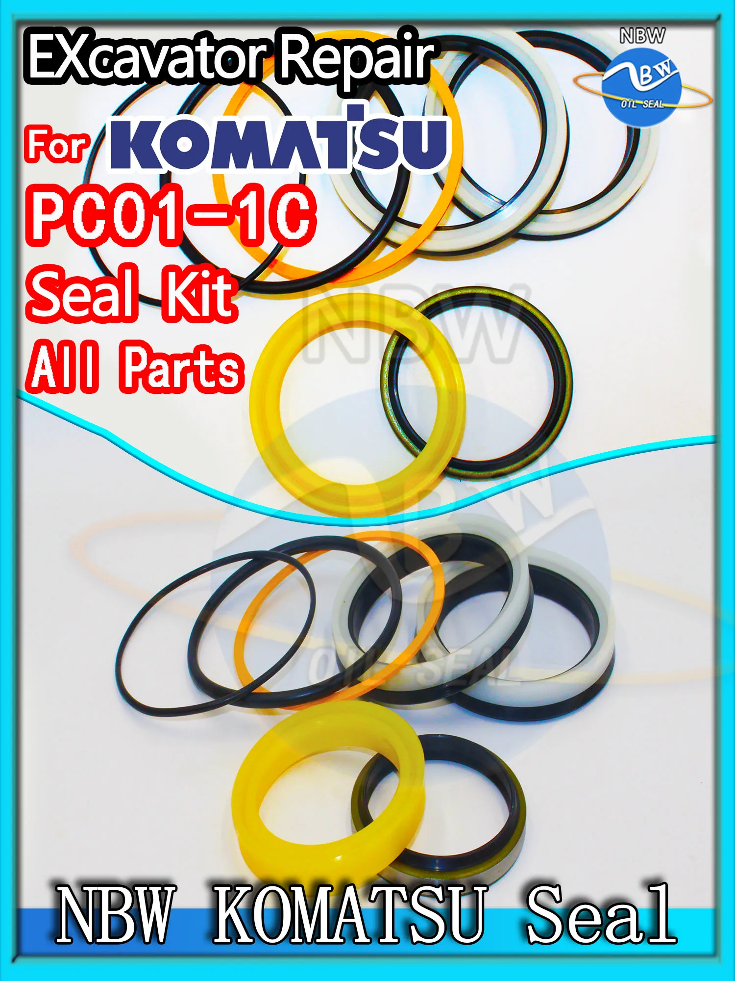 

For KOMATSU PC01-1C Excavator Oil Seal Kit High Quality Repair PC01 1C O-ring Cylinder BOOM ARM Bucket Hydraulic Pump Digger