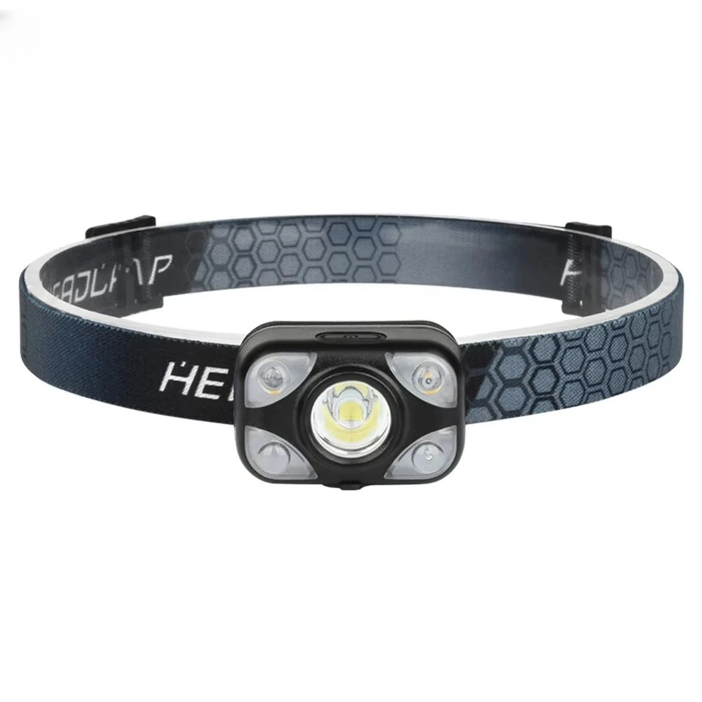 

Супер яркий светодиодный перезаряжаемый налобный фонарь с датчиком движения, светодиодный фонарь, 4 режима, аварийное освещение, фара