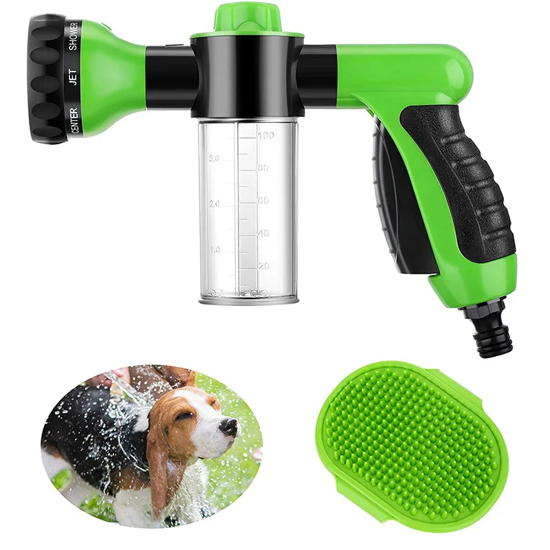 Pet Dog Bath Brush Sprayer and Scrubber Tool Dog Rubber Brush Spray Foamer Wash Foam Dog Bath Sprayer