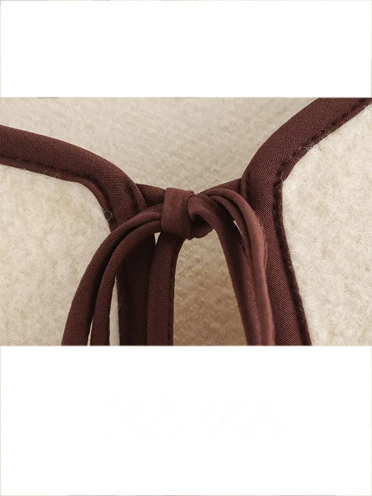 HH 2025 المرأة الربيع موضة مخطط الدانتيل مضمد رقيقة خمر الجولة الرقبة طويلة الأكمام المرأة الشارع سترة غير رسمية Y2K #2