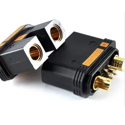 2PCS QS10-S Anti-spark Battery Connector Large Current Male Female Gold Plated Plug for RC Car Model Plant Agriculture UAV Drone