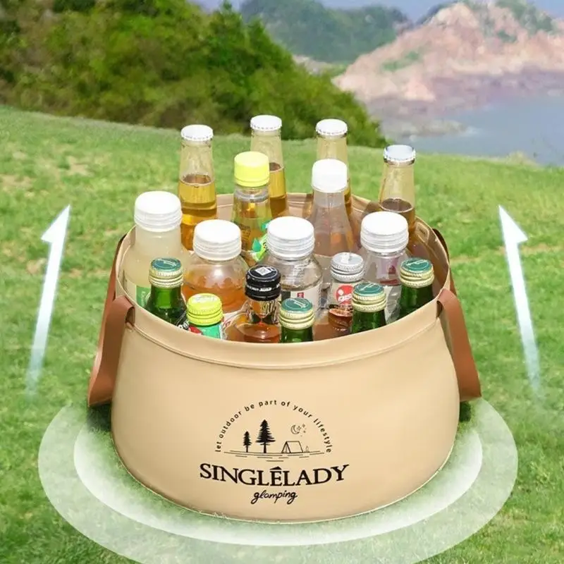 

E8BD Reusable Folding Basin Water Container For Camping Home Use Easy to Clean