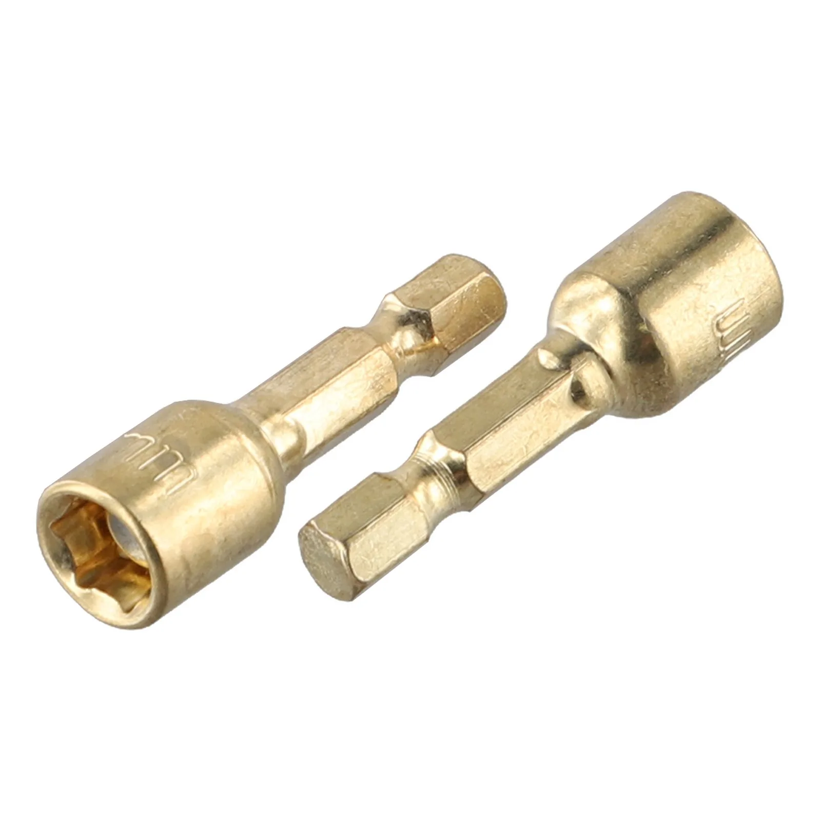Hexagonal Socket Adapter 1/4inch Socket 45mm Length Golden Hand Drill Bits Sleeve Hex for impact Drivers Magnetic High Quality