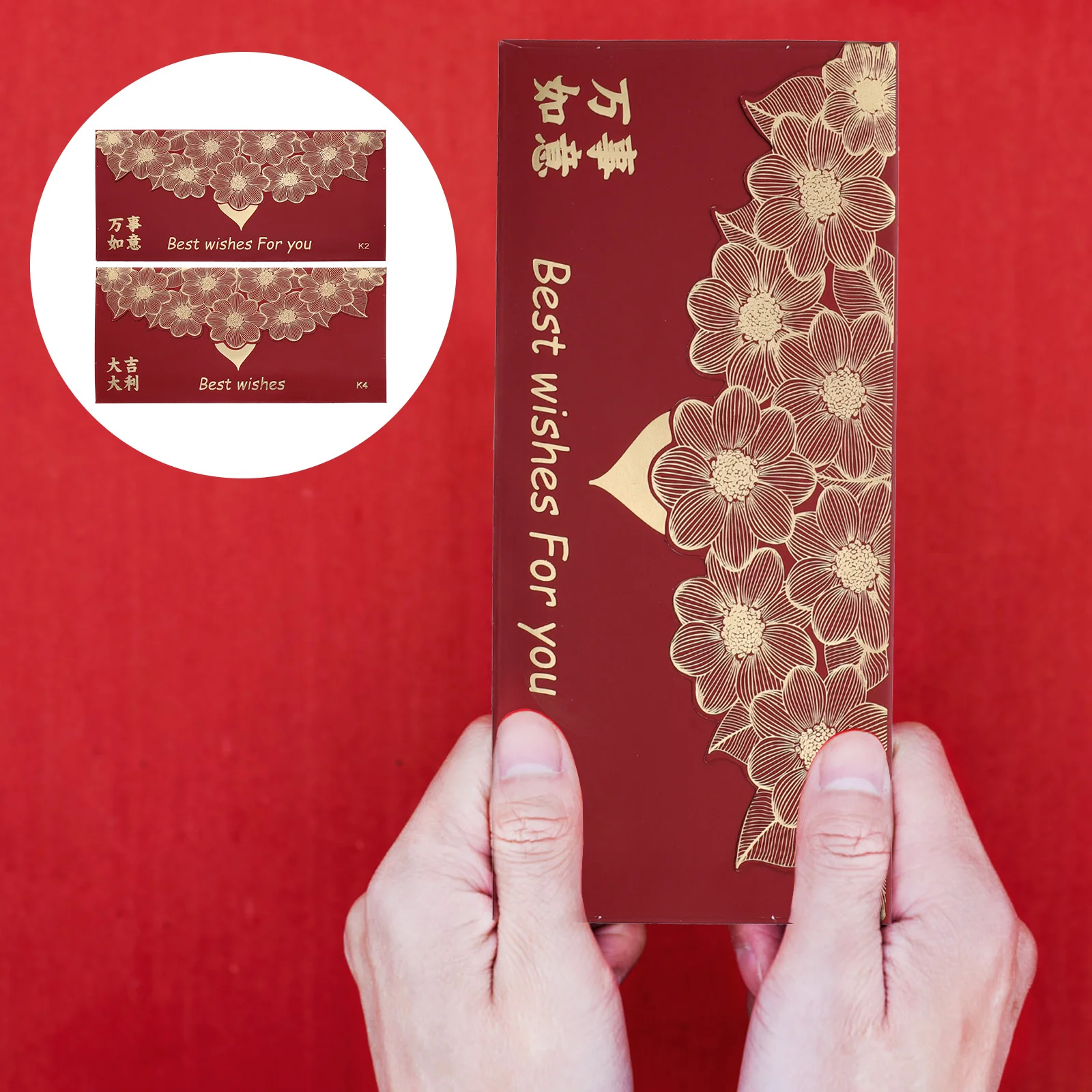 

60Pcs Red Envelopes Western Style Money Pouches for Wedding New Year Birthday Graduation Anniversary Celebration Lucky Gift Bags