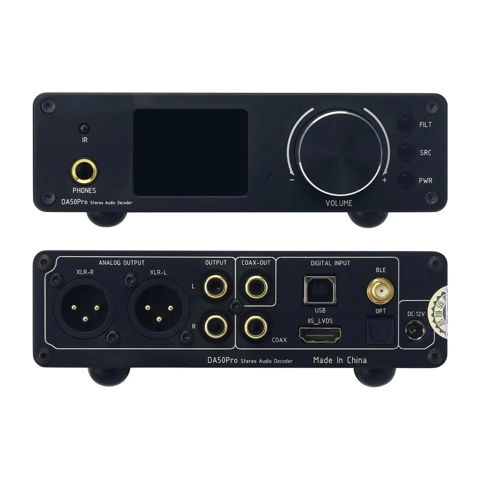 DA50Pro BT5.4 Stereo Audio Decoder Headphone Amp with XU-316 USB Digital Interface for XMOS