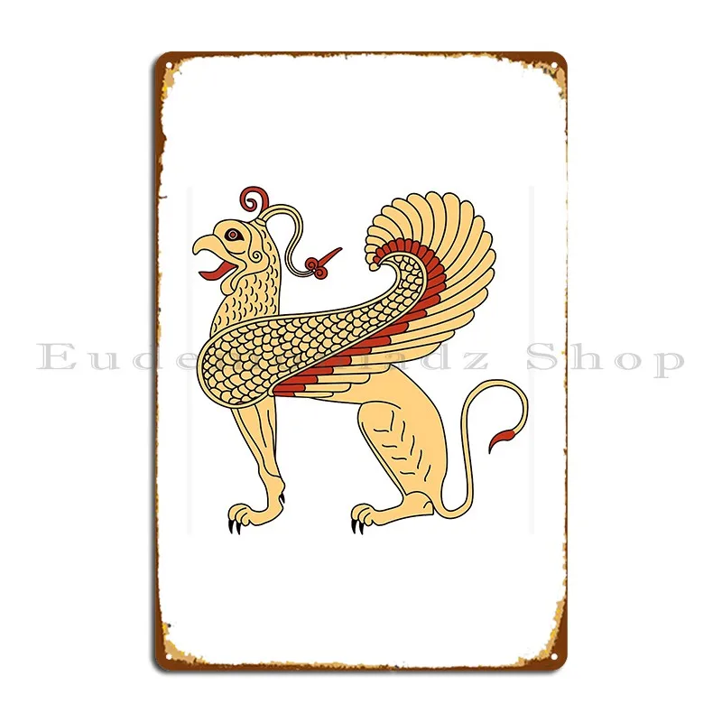 Ancient Greek Mythological Beast Griffin Metal Plaque Poster Party Garage Club Design Pub Design Wall Decor Tin Sign Poster