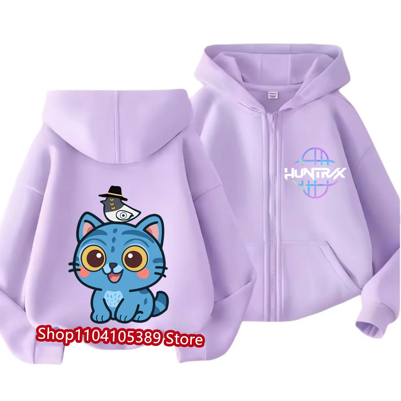 2026 مضحك زمم بلوزات Kpop شيطان الصيادين هوديي ملابس الأطفال طفل فتاة الصبي البلوز سستة هودي الطفل رداء علوي غير رسمي