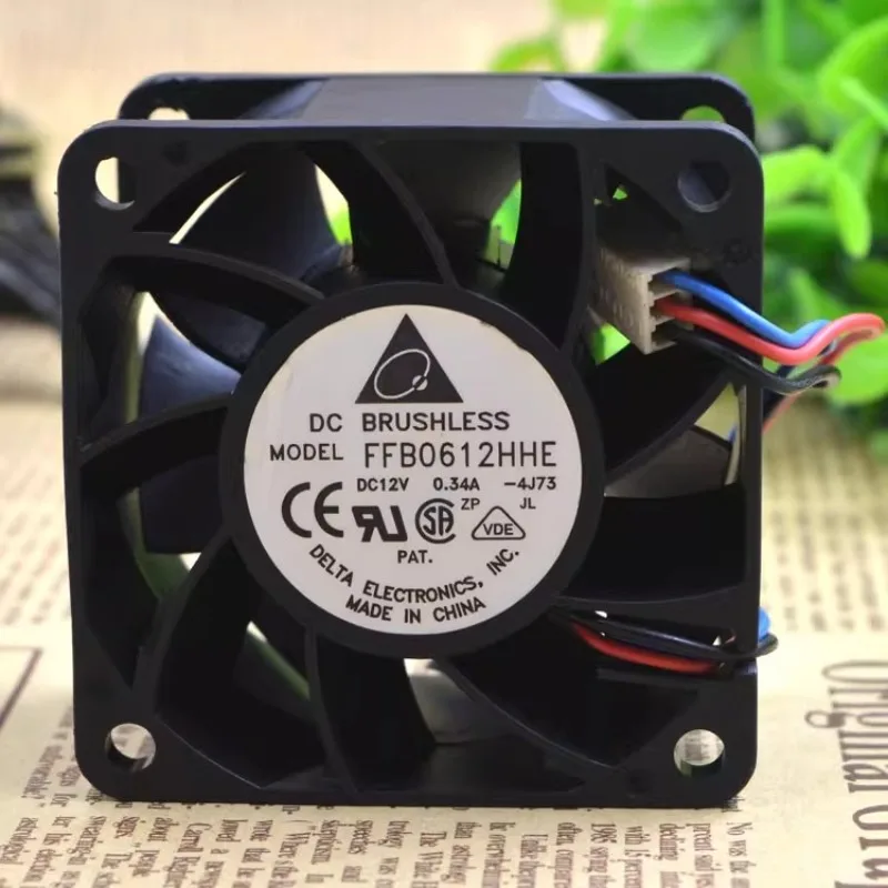 

New Cooler Fan for Delta FFB0612HHE 12V 0.34A Large Air Volume Double Ball Cooling Fan 6038 6CM 60 * 60 * 38mm