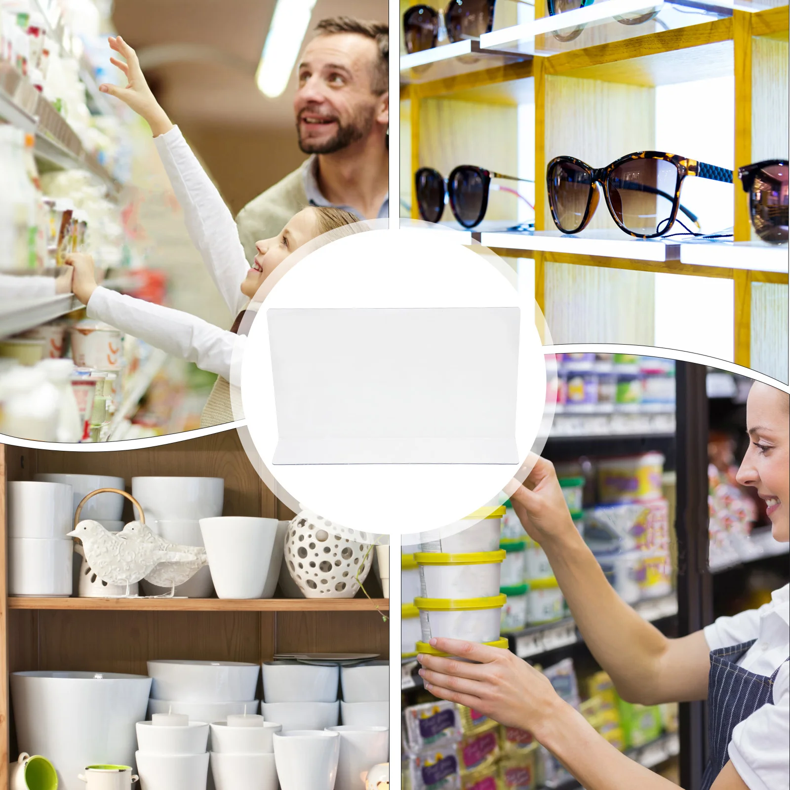 10 Uds placa divisoria cómodas estantes separador estantes transparentes estante de organización de supermercado