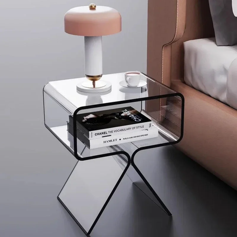 Acrylic Transparent Sofa Table Modern Living Room Coffee Table Home Bedside Table Designer Corner Furniture Acrylic