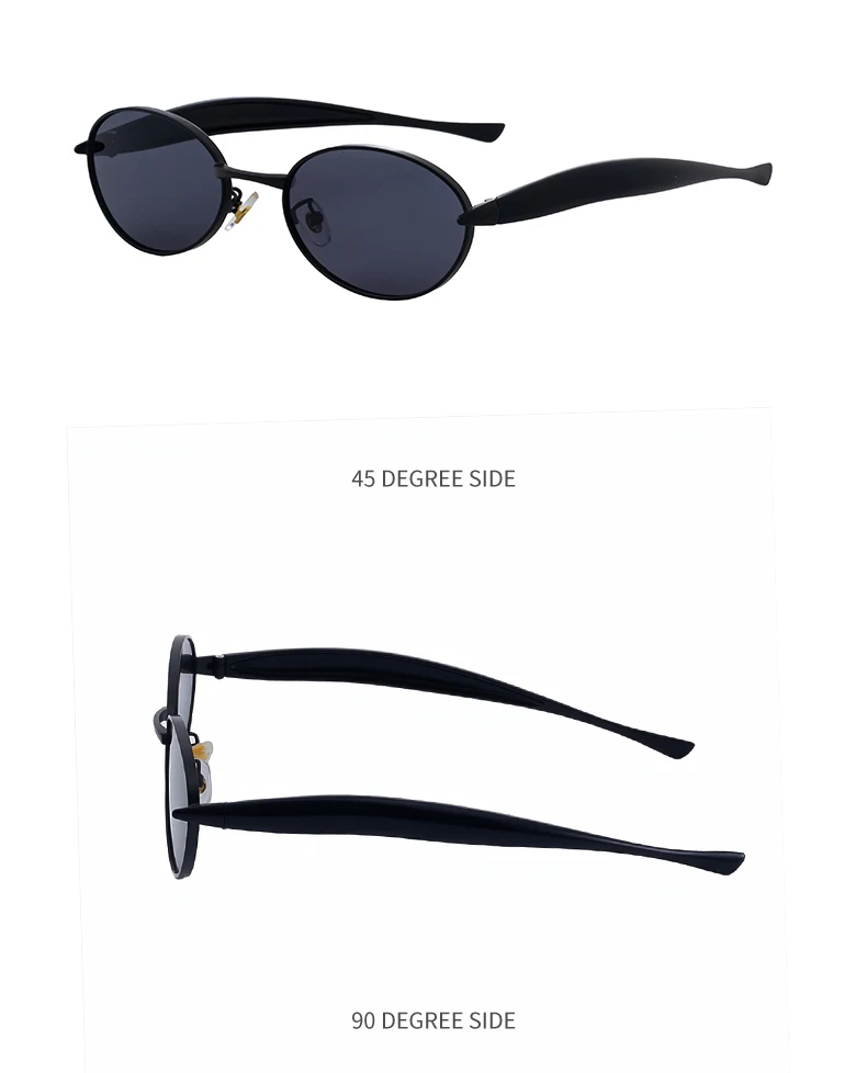 Ovale Punk-Sonnenbrille mit kleinem Rahmen für Damen, 2025, Luxusmarke, Vintage-Stil, Metall, Fahren, Sonnenbrille für Damen, Mode, Retro-Farbtöne, UV400 – Detail 15