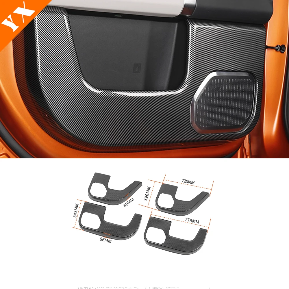 

For Jetour G700 accessories 2025 2026 plastic carbon Car Door Anti-kick Dust-proof Audio Speaker Decor Protector Sticker Cover