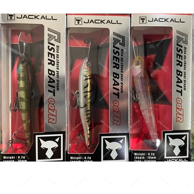 JAPAN JACKALL RISER BAIT 007R 8.2g MINNOW SHAD TOP WATER SaltWater  Lure Cast Wide DOG Walk Rattle Long Flight Distance Fit