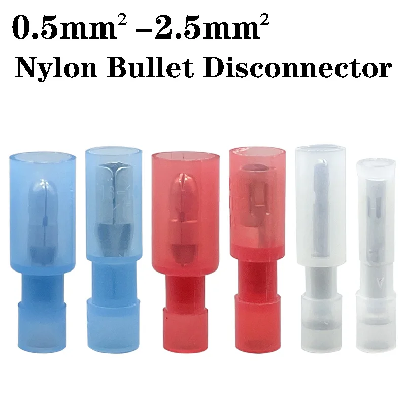 

Nylon Female and Male Electric Wire Connectors Insulated Bullet Terminals Quick Disconnect Splice Crimp Terminal