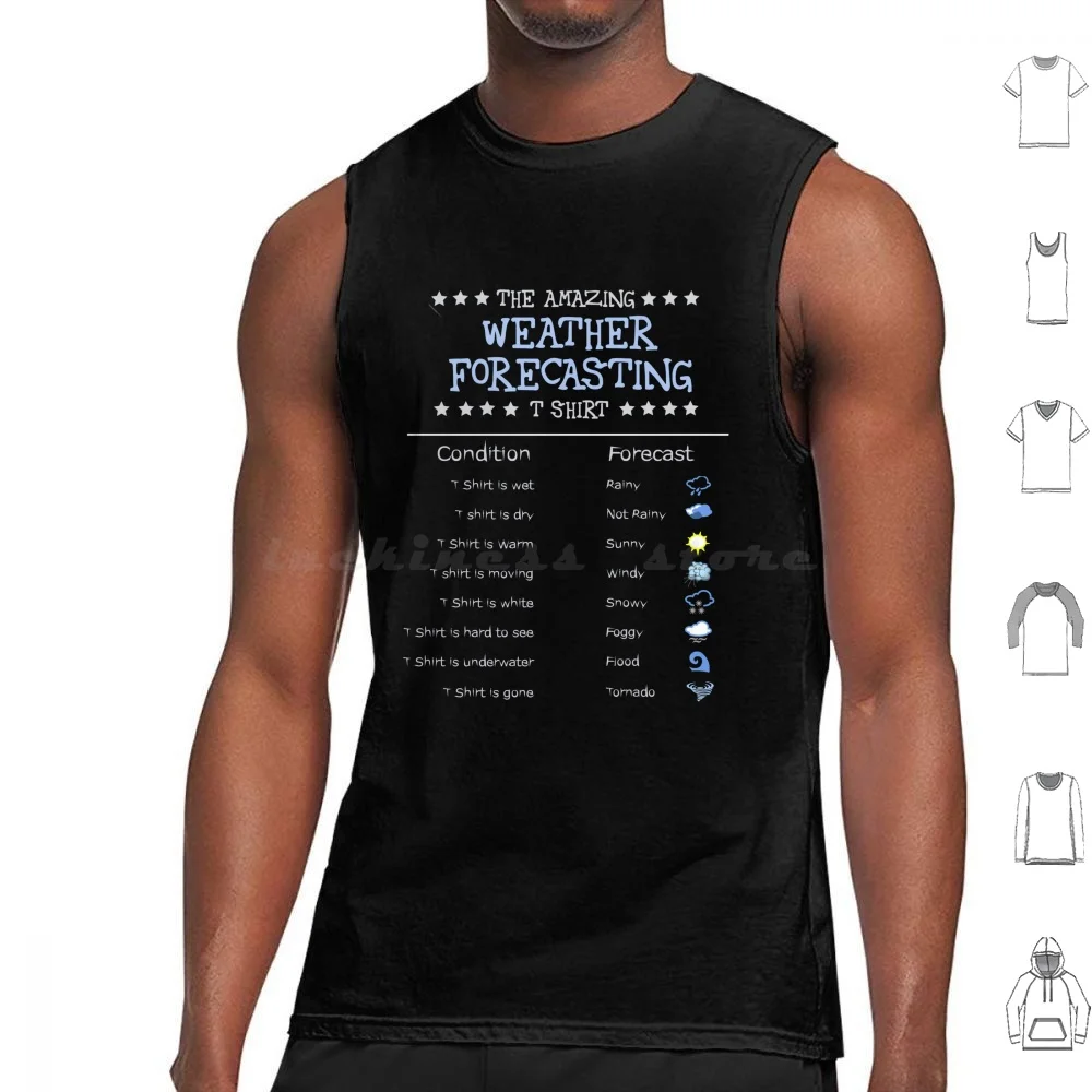 The Amazing Weather Forecasting Tank Tops Print Cotton Weather Weather Forecasting Amazing Funny Meteorology