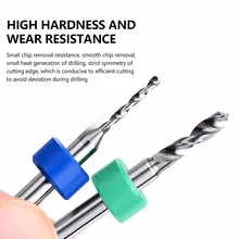 Mini CNC Drill Bits Set 10pcs 0.6-1.5mm #4