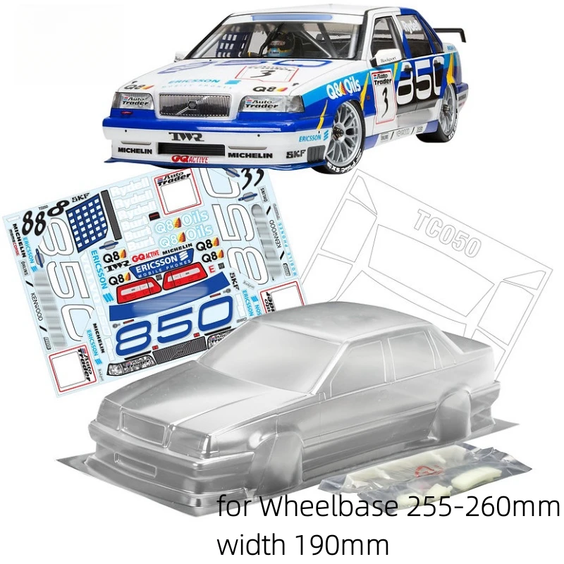 1/10 850 BTCC RC Touring Car body shell 190mm Width for On-Road Car 255mm-260mm Wheelbase Tamiya Kyosho Yokomo 3Racing hsp