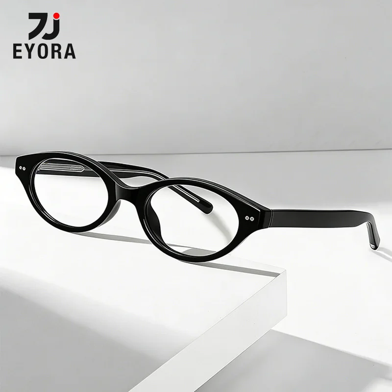 

EYORA ретро кошачий глаз маленькая оправа очки для чтения женские анти-синий свет фотохромные очки для дальнозоркости очки по рецепту минус
