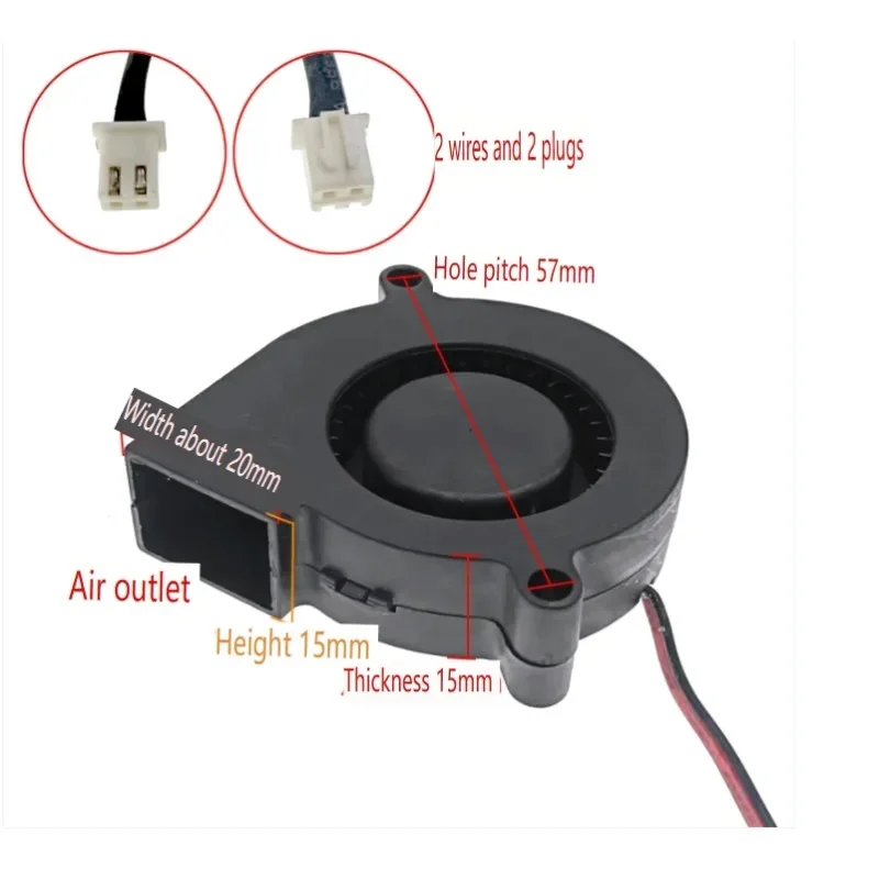 For ultrasonic atomizer humidifier accessories blower 5015 fan silent 12V 0.06A