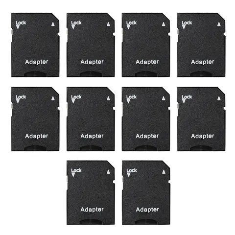 10 st MicroSD Mini TF-kortläsare Micro SD-kort till SD-kortkonverteringsadapter liten adapter för de flesta eller Micro SD-kortadapter 10 best sales Sandisk-kortläsare - №4