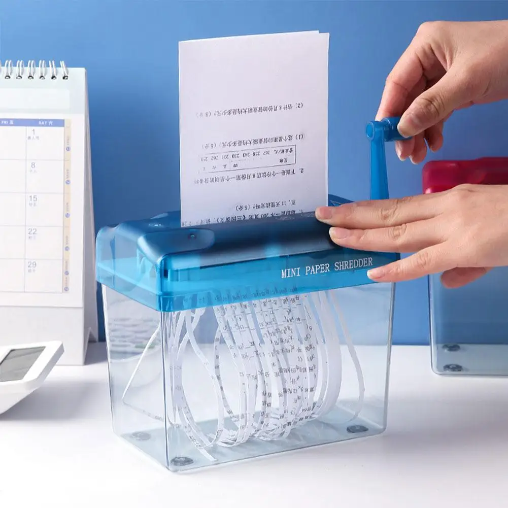 Mini Manual Shredder Papier Snijmachine Lichtgewicht Thuis Draagbare Cutter Machine Benodigdheden Onderwijs Kantoor Desktop T8u1