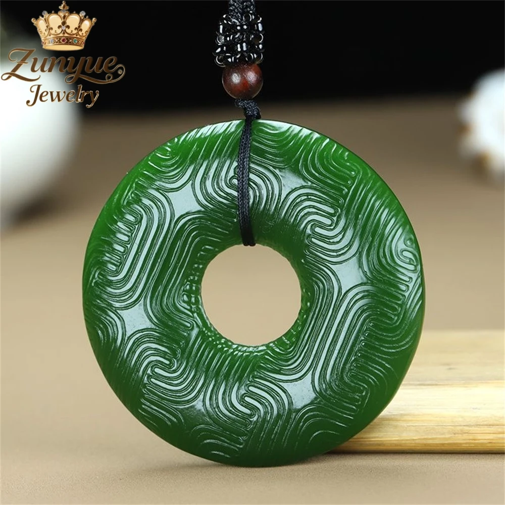 

Natural Hetian Jade And Green Jade Peace Lucky Pendant Luxury Quality Jewelry Fashion Jewelry Exquisite Elegant Charms Popular