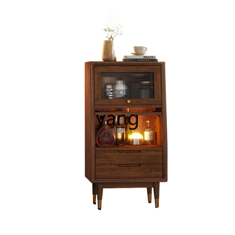 CX Solid Wood TV Cabinet Side Cabinet Light Luxury Living Room Simple Storage Organizer Cabinet