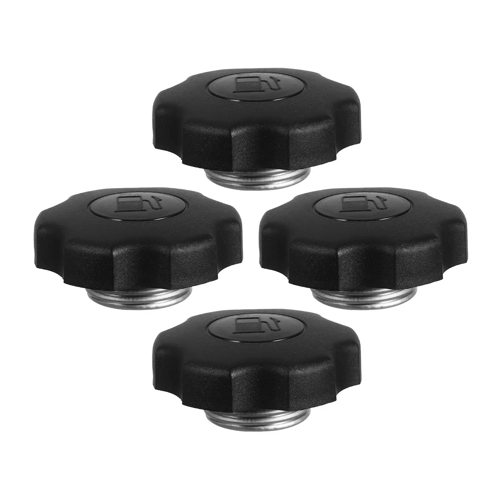 4 pezzi di coperchio del serbatoio dell'olio per sostituzione del tappo del gas per micro moto, nero, ampia compatibilità, strumenti per tosaerba, tappo della benzina, serbatoio del gas in metallo