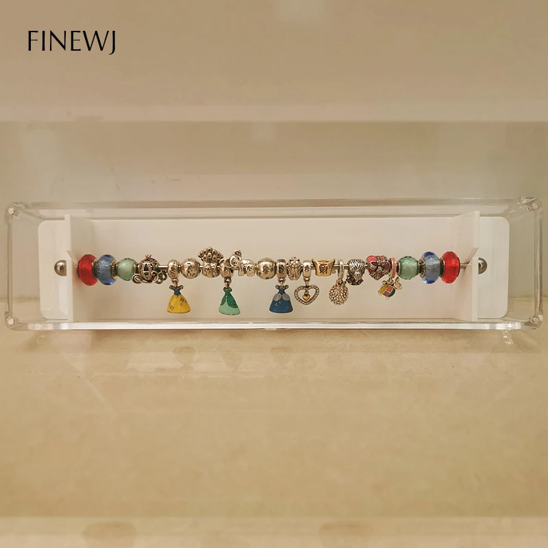 Pendant Bracelet Beads Storage Box Rondelles Charms Acrylic Trollbeads Organizer Bar Holder Travel Display Case Magnetic Cover