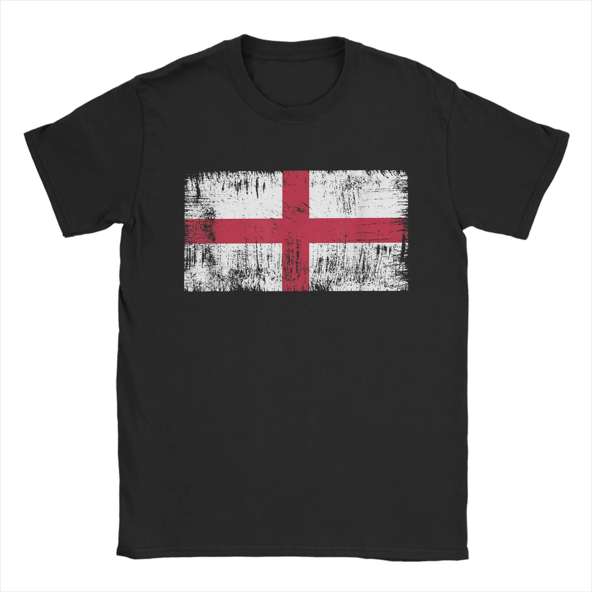 Men T-Shirt England St Georges Cross Flag English Vintage Cotton Tees Short Sleeve T Shirts Round Collar Clothing New Arrival