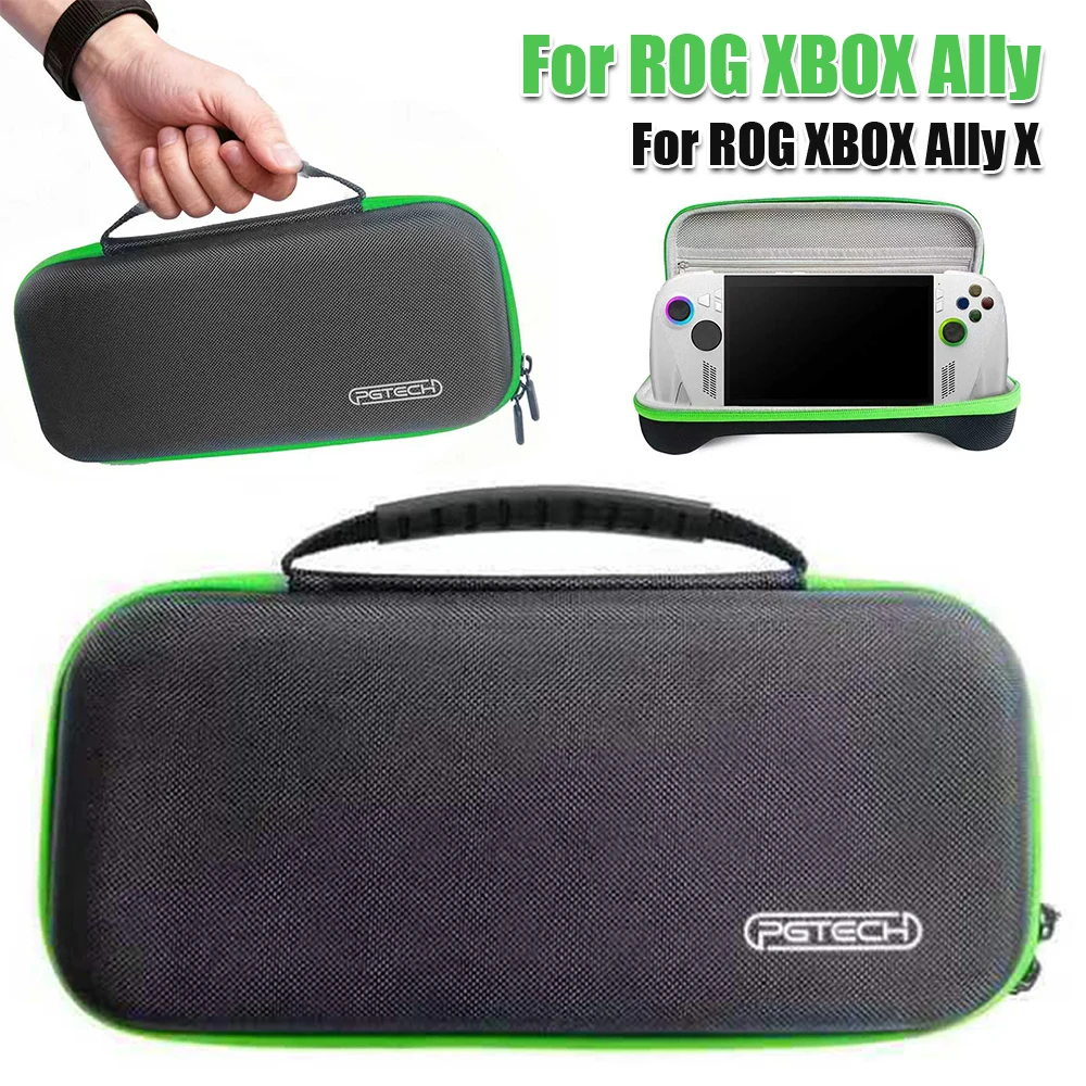 

Чехол для переноски из ЭВА, противоударный жесткий корпус с ручкой, двойной молнией, внутренний сетчатый карман для игровой консоли ROG XBOX Ally/Ally X
