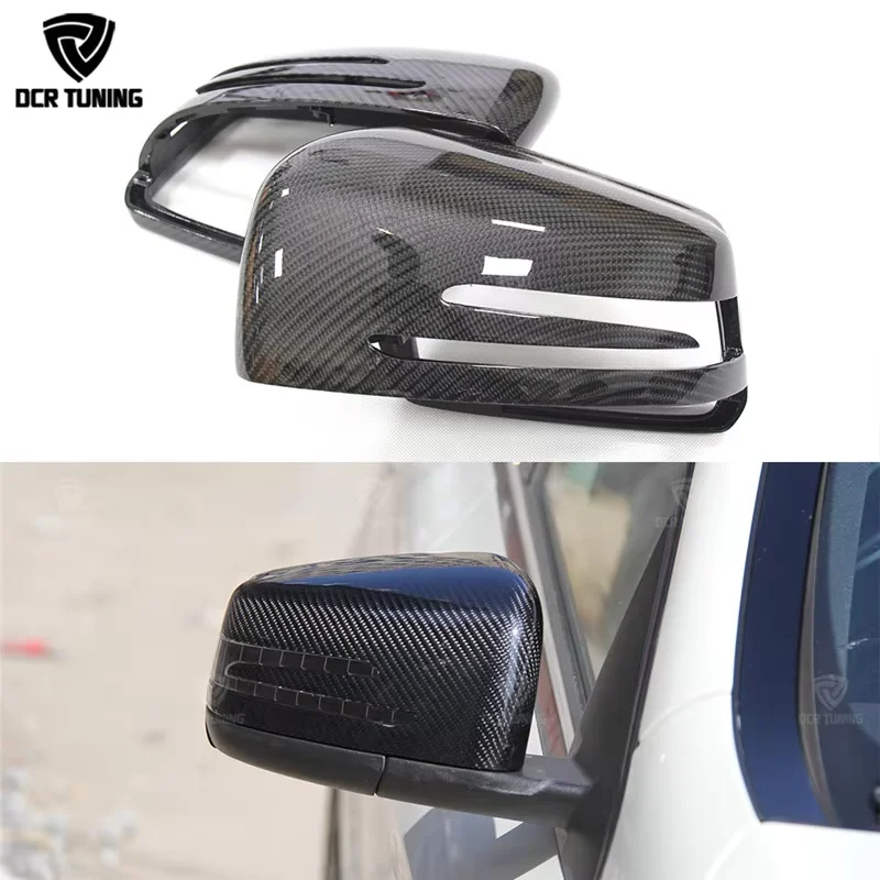 Real Carbon Fiber Mirror Cover For Mercedes Benz W204 W207 W212 W176 W218 W221 A C E CLA CLS Class Red AMG Look Matt Replacement