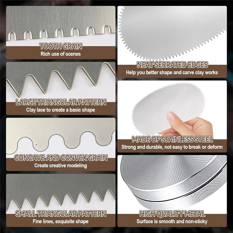 

ABKP-Скребок для глины из нержавеющей стали и инструмент для броска обрезки (30 мм/38 мм/45 мм) инструменты для лепки керамической глины для текстурирования