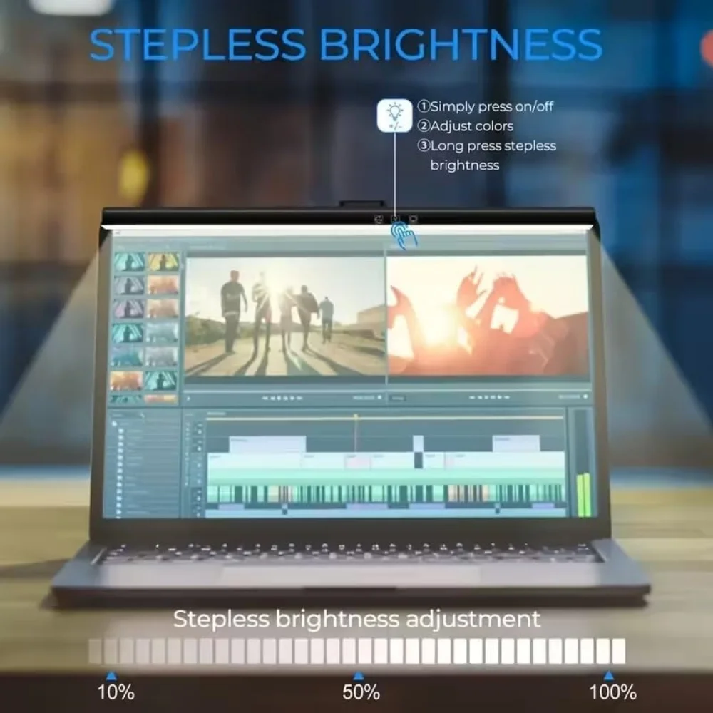 LED Screen Light Bar Computer Monitor Light Bar Eye-Care Portable Book Lamp Touch Control USB Reading Desk Lamp Desk Screen Lamp