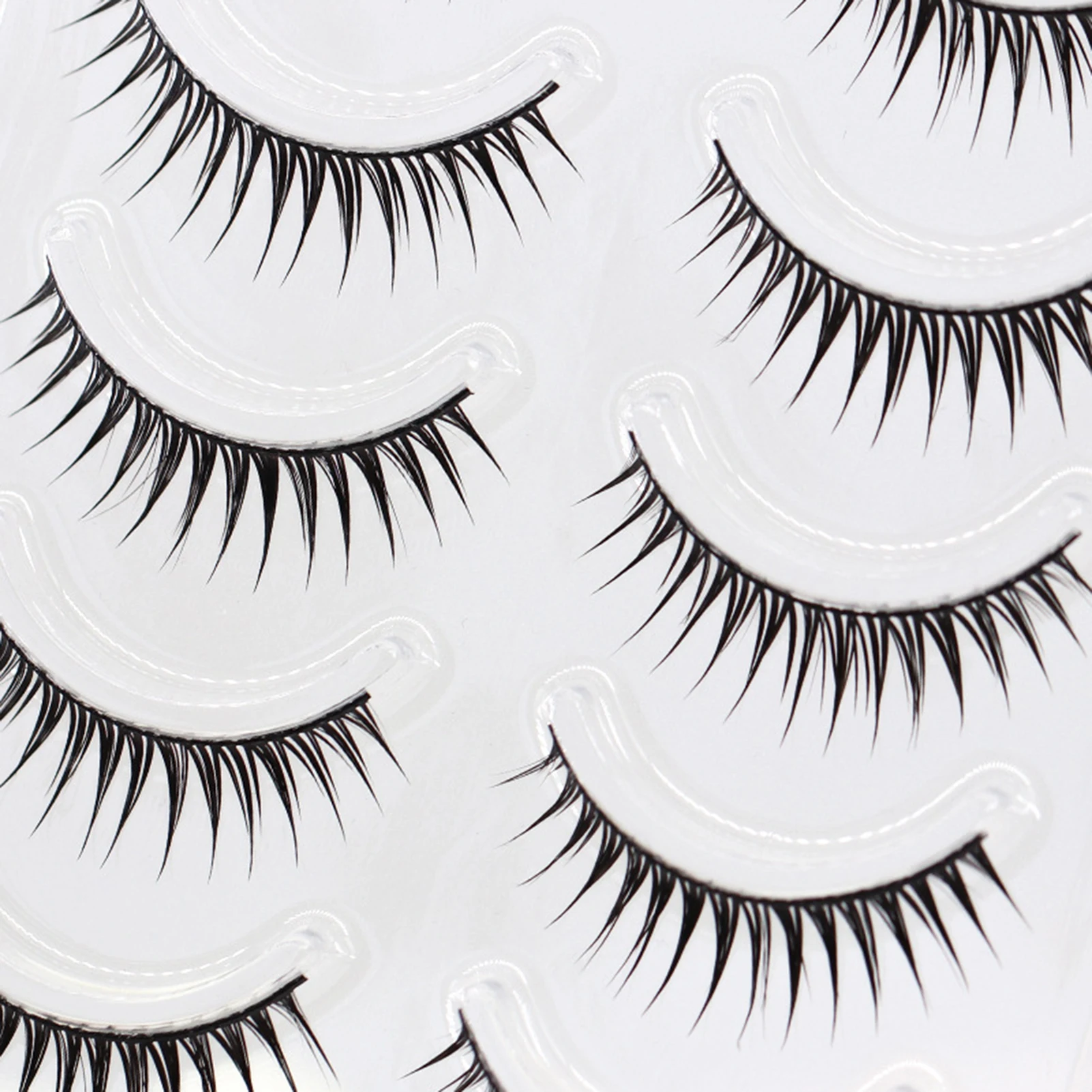 5 paia di strisce ciglia finte sottili striscia naturale ciglia manga trucco estensioni stile coreano striscia ciglia finte