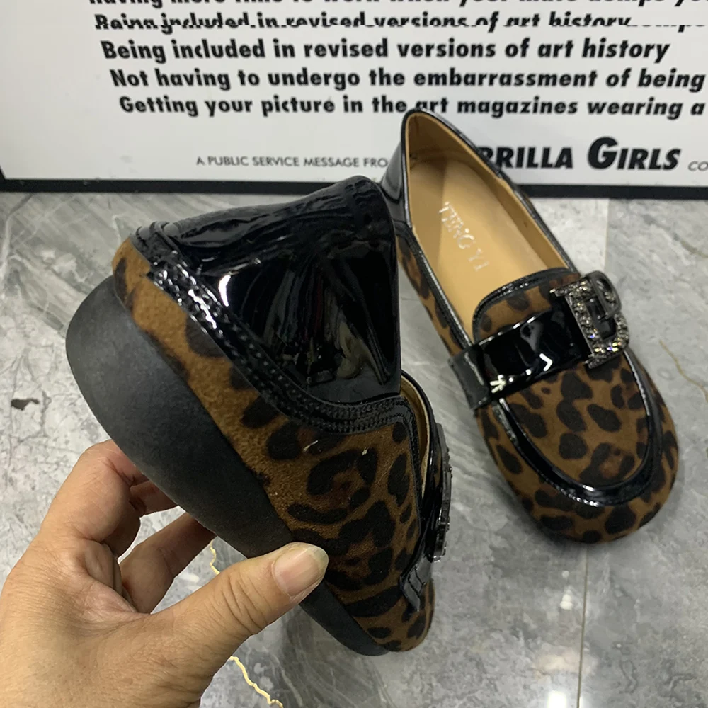 Women Flat Shoes Plus Size Casual Women Mullers Antislip Brand Designer Female Loafers Fashion Leopard Women Shoes