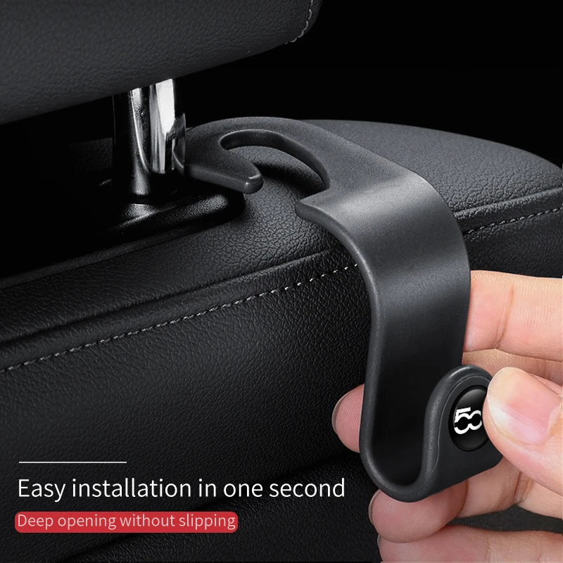 2/4PCS Car Seat Headrest Hook Auto Back Seat Organizer Accessories For FIAT 500 Astra Bravo Panda Freemont Linea Strada Ducato