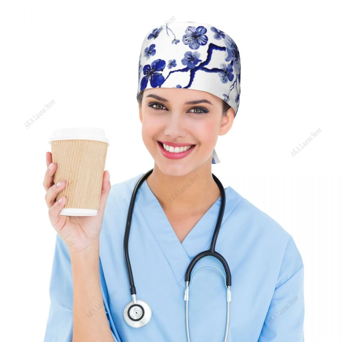 Pet Shop Blossom Unisex พยาบาลหมวกขัดตลก Breathable Veterinary การพยาบาลอุปกรณ์เสริม Anesthesia หมวกขัด