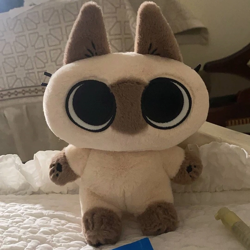 

Genuine the Siamese Cat AZUKI 20cm Cotton Plush Doll Model Toy Gift For Fans