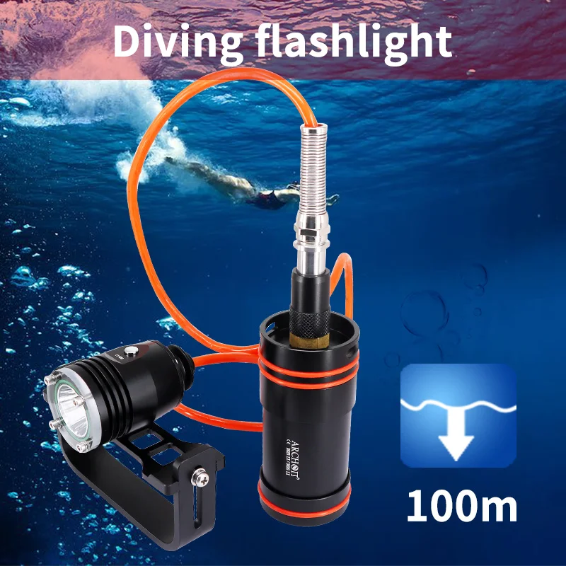 DH26 II Scuba diving lights Max 72h  Robot dive lighting flashlight Underwater 100m Dive lighting torch Hunting Sea fishing lamp