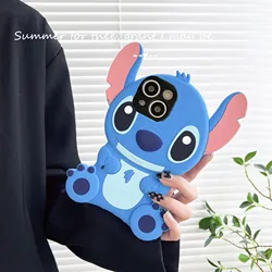 Case For Redmi Note 11 10 12 9 10s 11s 9s 7 8 9A 9C 10C 9T Xiaomi Mi 11 Lite Poco X5 X3 X4 M4 Pro Cute Cartoon Stitch Cover