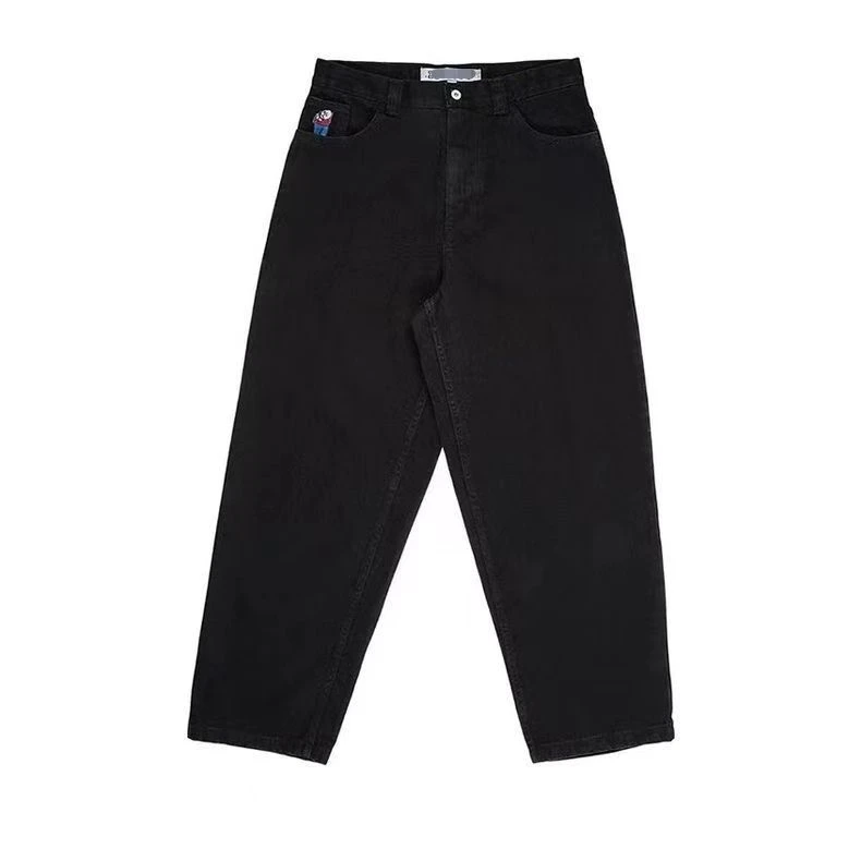 Jeans Baggy Bordados para Homens, Calças Denim Cargo Calças Simples de Lazer, Calças de Golfe Y2K para Homens, Quente