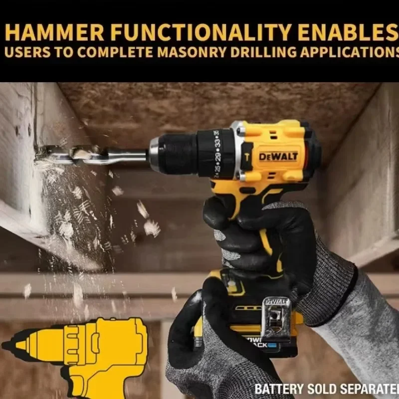 for DEWALT DCD805 Cordless Hammer Drill Driver Bare Tool 20V MAX Brushless 1/2 in Rechargeable Power Tools Impact Drill DCD805B