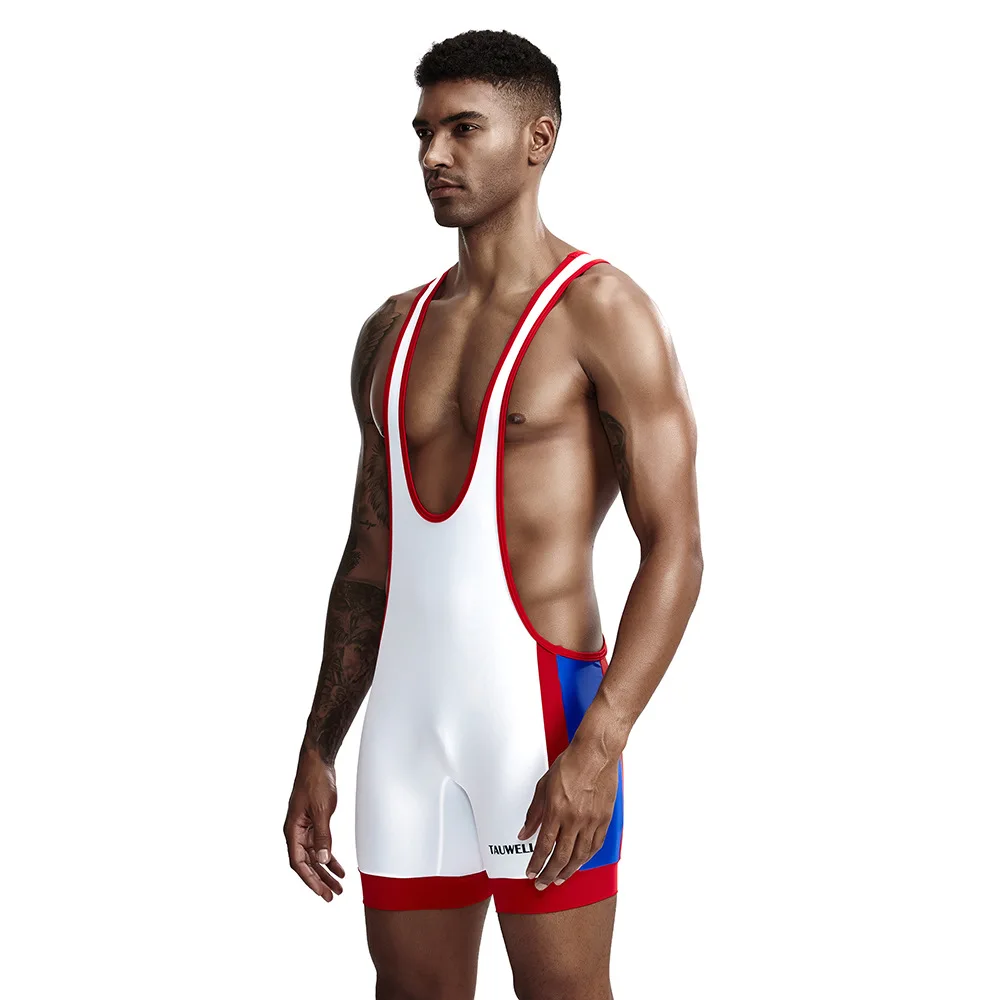 Men Jumpsuits Vest Riding Suit Men's One-piece Suit Fitness Wrestling Suit Weightlifting Sports Bodybuilding Singlets Onesie New