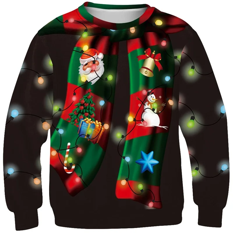 

All Over Print Ugly Christmas Sweater For Men Women Led Light Design Pullover Sweatshirt Funny Alpaca Christmas Hoodie