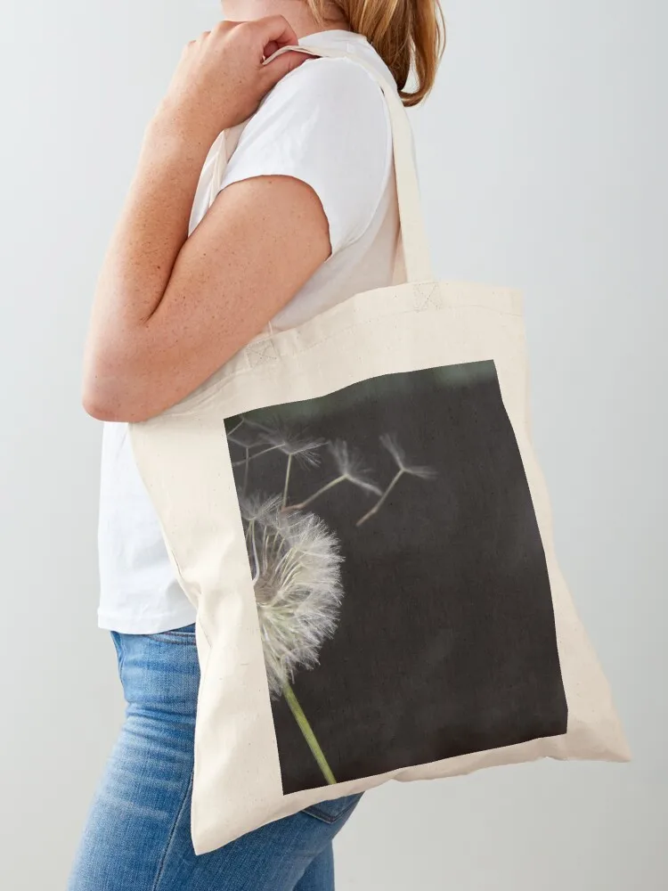 Dandelion Blowing in the Wind Tote Bag ecological bags canvas shopping bag large tote bag Lady Canvas Tote