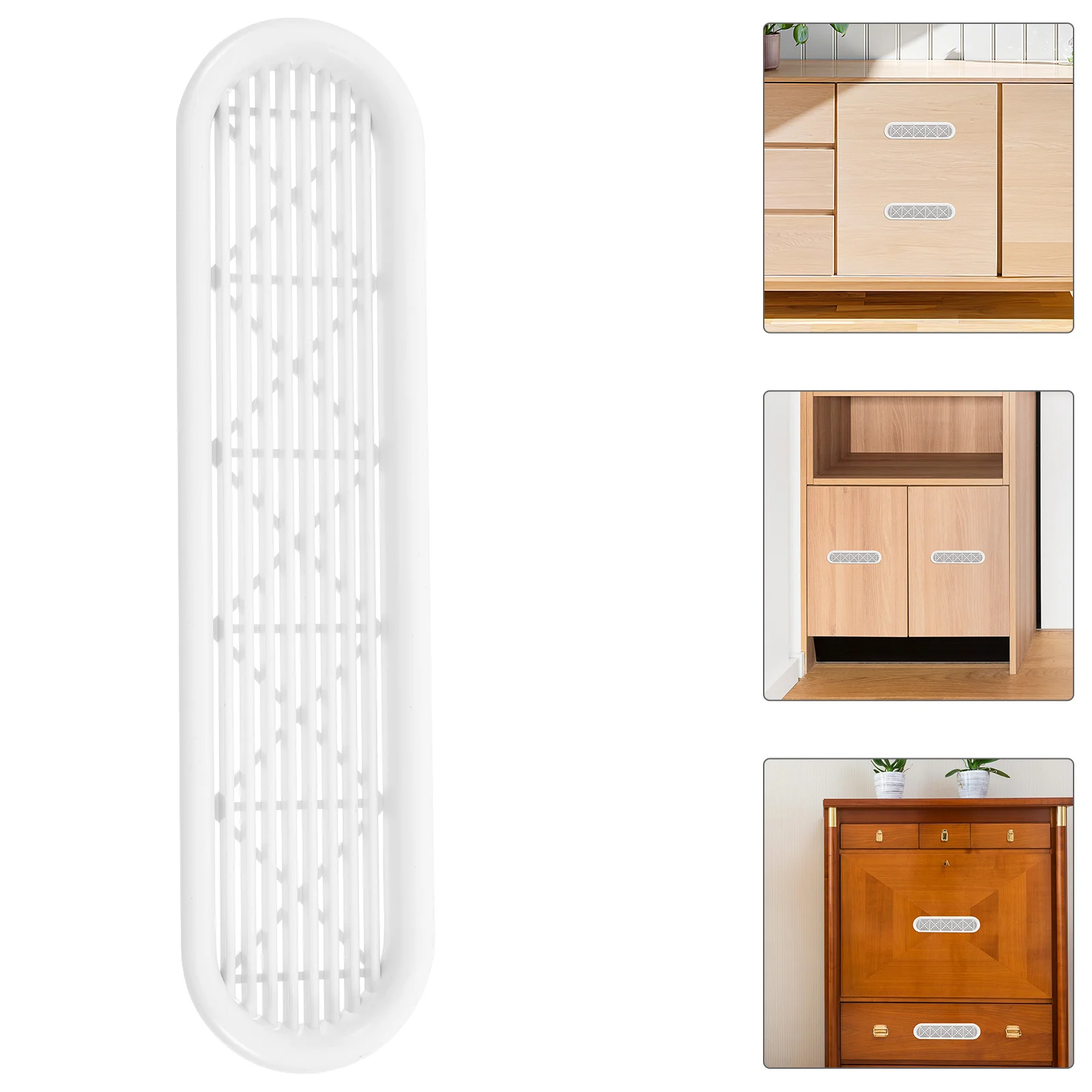 

4pcs Closet Ventilation Grille Cover Modern Air Vent Panel For Wardrobe Shoe Cabinet Durable Plastic Moisture Resistant Louver