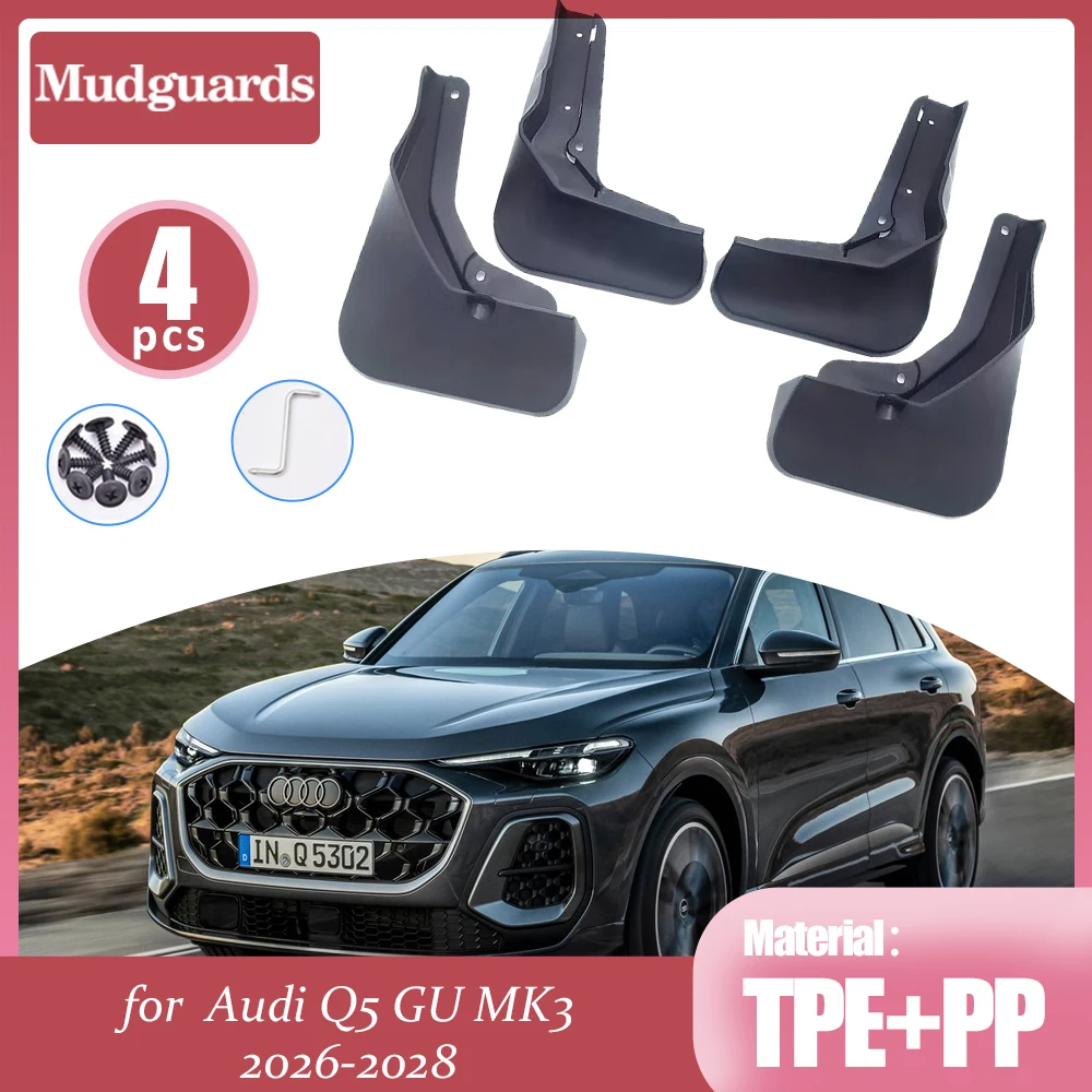 Schmutzfänger für Audi Q5 GU MK3 2026 2027 2028 – Spritzschutz, Schmutzlappen, Kotflügel vorne und hinten, Zubehörteile